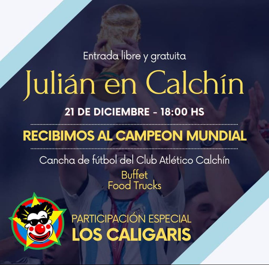 Calchín recibirá a Julián Álvarez con una gran fiesta: será declarado ciudadano ilustre