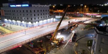 La Municipalidad realiza trabajos nocturnos en la ciclovía aérea
