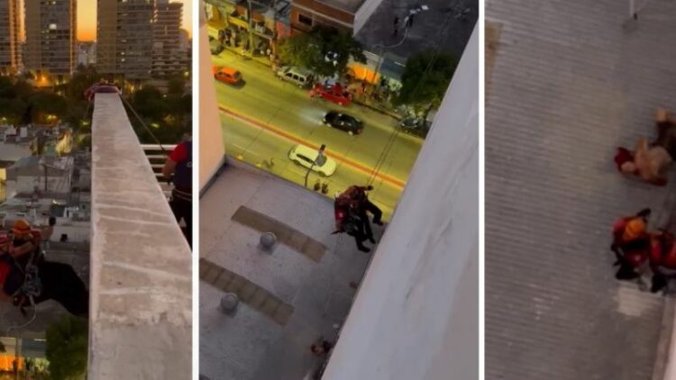 Intentó robar y terminó cayendo 25 metros: tuvieron que rescatarlo