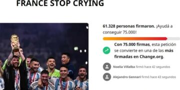 Buscan juntar firmas para que Francia «deje de llorar»