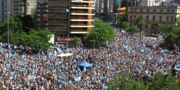 Argentina se tiñó de celeste y blanco para celebrar la Copa del Mundo