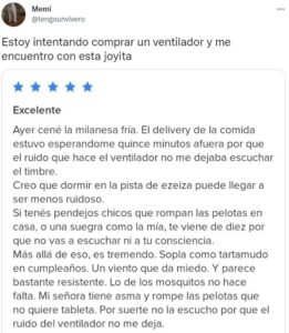 La desopilante reseña de un ventilador que hizo estallar las redes sociales