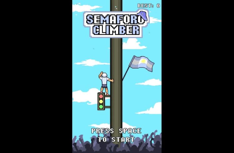Crearon un video juego que emula los festejos mundialistas y permite trepar semáforos mientras suena "Muchachos"