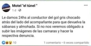 Se robaron las sábanas de un “telo” y el establecimiento tomó una drástica decisión