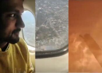 Un pasajero registró en video los instantes previos a que el avión cayera en Nepal