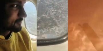 Un pasajero registró en video los instantes previos a que el avión cayera en Nepal
