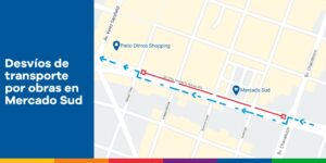 Por 40 días, habrá un corte de tránsito y desvíos en la zona del Mercado Sud