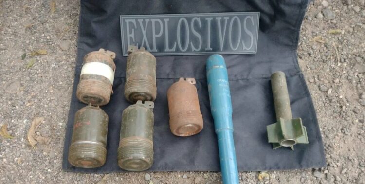 Encontraron municiones de guerra en la vía pública de La Calera