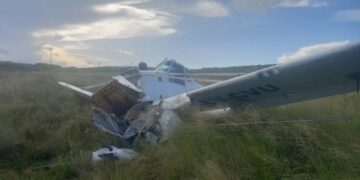Se estrelló una avioneta en Achiras y el piloto se salvó de milagro