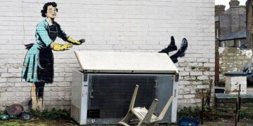 Banksy y un nuevo grafiti en el día de San Valentín