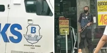 Captaron a un guardia de seguridad usando una gomera para custodiar a un camión de caudales