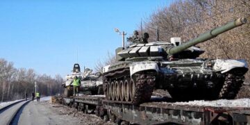 Tanques camino a Ucrania