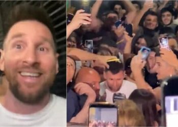 Debieron escoltar a Messi luego de que una marea de hinchas copara la parrilla donde estaba cenando