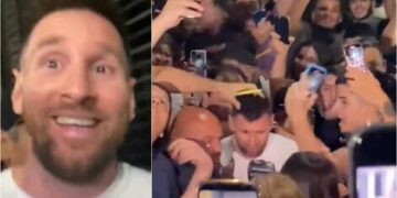 Debieron escoltar a Messi luego de que una marea de hinchas copara la parrilla donde estaba cenando