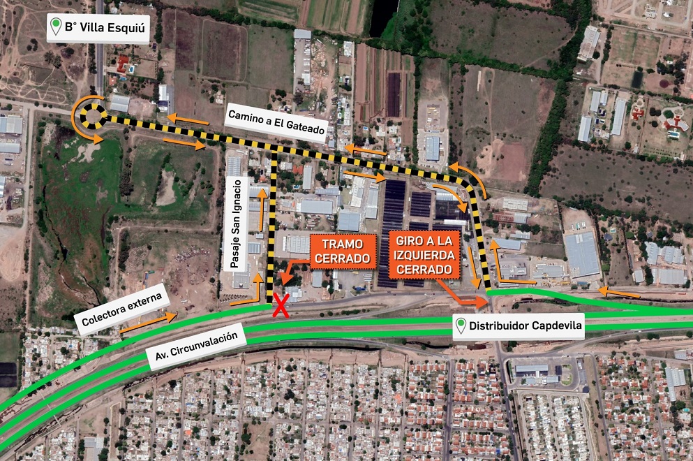 Redireccionan el tránsito por obras viales en el distribuidor Capdevila Redireccionan el tránsito por obras viales en el distribuidor Capdevila