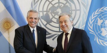 El Presidente le pidió a Guterres reanudar las negociaciones por Malvinas