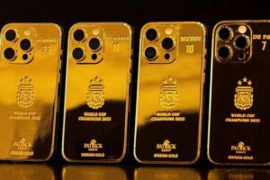 iPhones de oro: el lujoso regalo para Lionel Messi y La Scaloneta iPhones de oro: el lujoso regalo para Lionel Messi y La Scaloneta