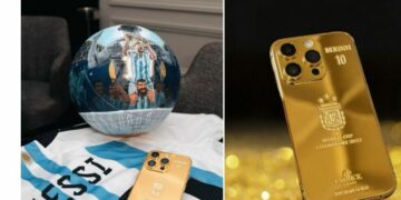 iPhones de oro: el lujoso regalo para Lionel Messi y La Scaloneta
