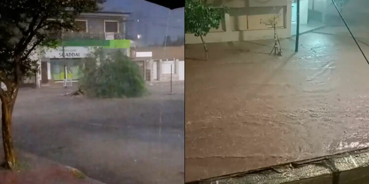En fotos y videos, cómo la lluvia y el granizo azotaron a Río Cuarto