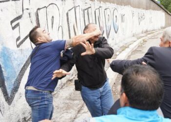 Agredieron con golpes y piedrazos a Berni en la protesta por el crimen del chofer asesinado