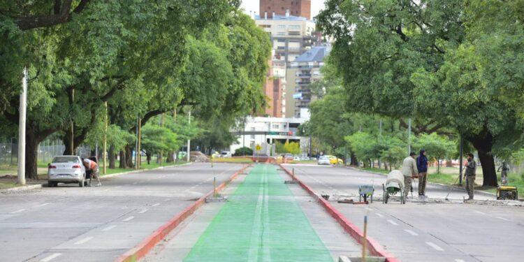 Suman mil metros de ciclovía sobre la Av. Nore Martínez y así luce ahora