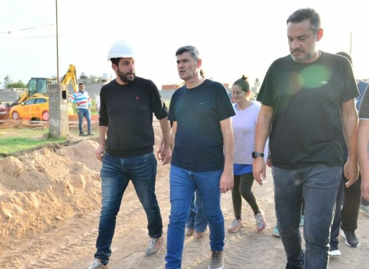 Passerini y Siciliano recorrieron la zona de los trabajos.