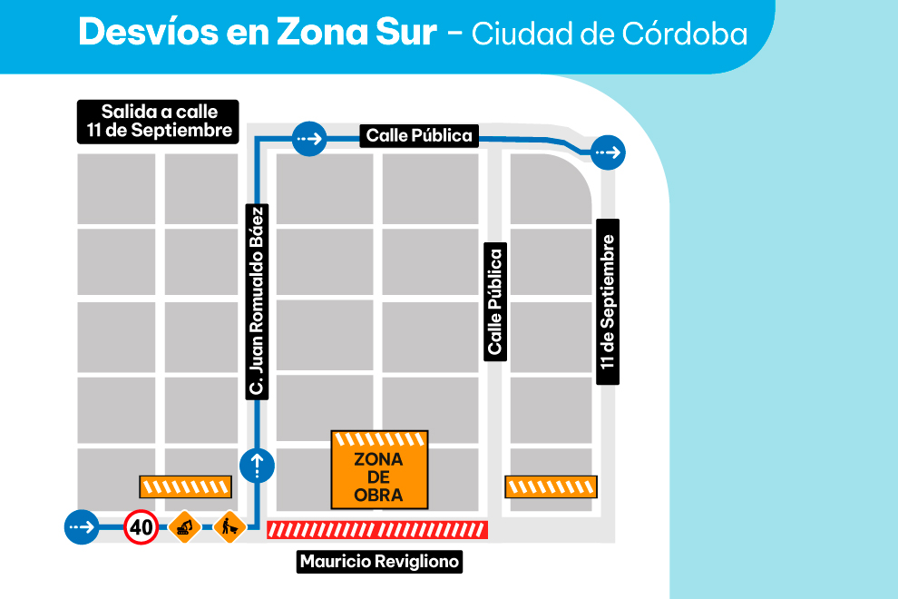 Desvío de tránsito por obra de desagües pluviales