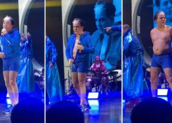 Cristian Castro causó sensación en las redes tras desnudarse en un show de Miranda