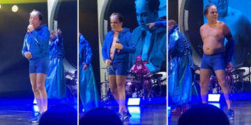 Cristian Castro causó sensación en las redes tras desnudarse en un show de Miranda