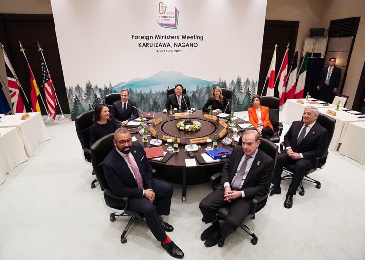 Reunión de Ministros de Relaciones Exteriores de Karuizawa de la prefectura de Nagano del G7.