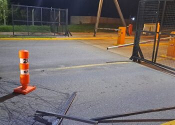 Ingresaron a un country de La Calera, intentaron robar y rompieron las vallas mientras huían a toda velocidad