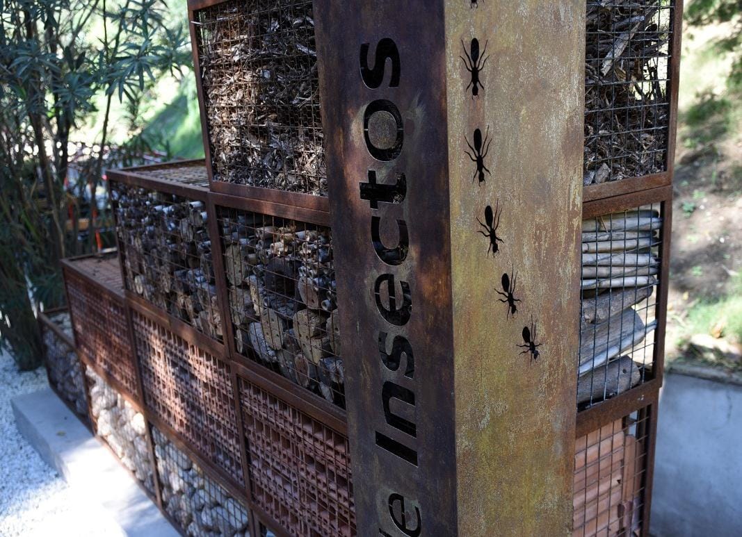 Abrió el "Hotel de Insectos" en la ciudad y sólo falta la llegada de huéspedes curiosos