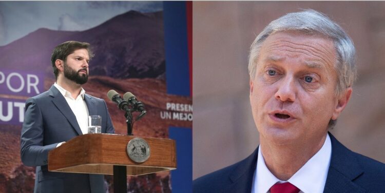 Gabriel Boric, presidente de Chile (izquierda). Antonio Kast, líder derechista. (derecha).