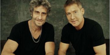 Suar y Peretti en la Plaza de la Música