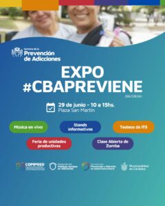 Habrá múltiples actividades en Plaza San Martín por la semana de prevención de adicciones