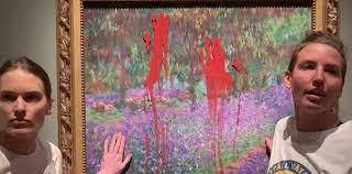 Dos activistas fueron detenidas por manchar con pintura un cuadro de Monet en Estocolmo