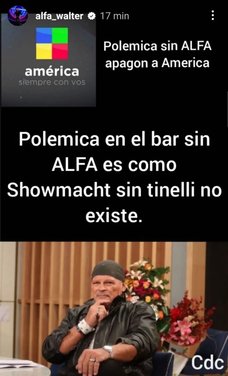 Alfa no asistió a Polémica en el Bar y criticó duramente al programa a pesar de integrarlo