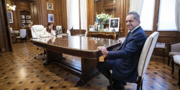 Cristina Kirchner se reunió con Daniel Scioli en el Senado tras el cierre de listas
