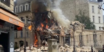 Una fuerte explosión de gas en París dejó 16 heridos y edificios derrumbados