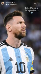 Desde Bahamas Messi recordó la fecha patria con un saludo en las redes