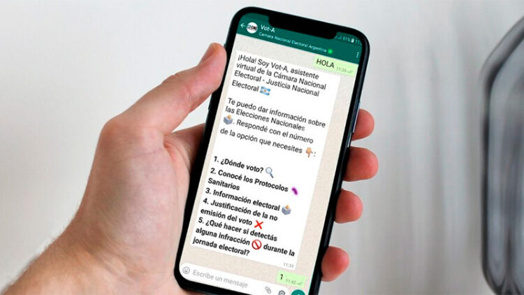 La Cámara Electoral presentó un ChatBot en WhatsApp para atender consultas sobre las elecciones