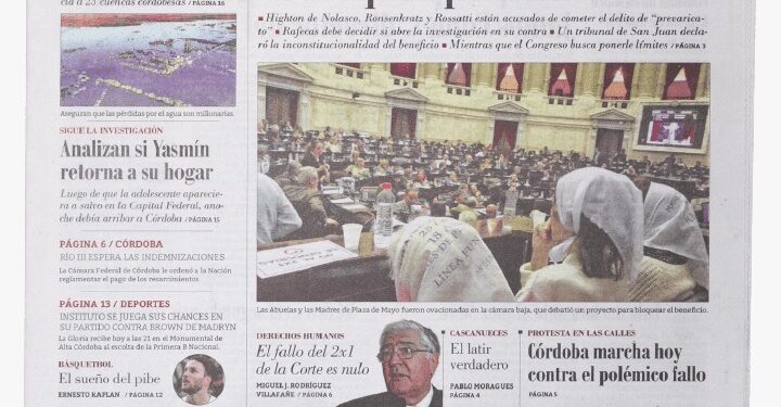 Una muestra exhibe las tapas de diarios de los últimos 40 años