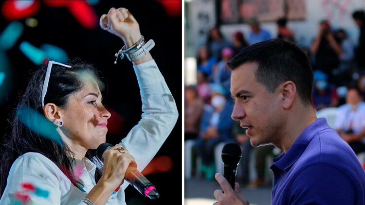 Luisa González, de la correista Revolución Ciudadana y Daniel Noboa, de la derechista Acción Democrática Nacional.