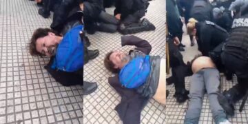 Protesta en el Obelisco: murió un manifestante que fue detenido por la Policía