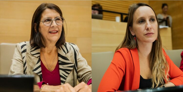 Cecilia Irazuzta, bloque Independiente. Luciana Echevarría, MST.