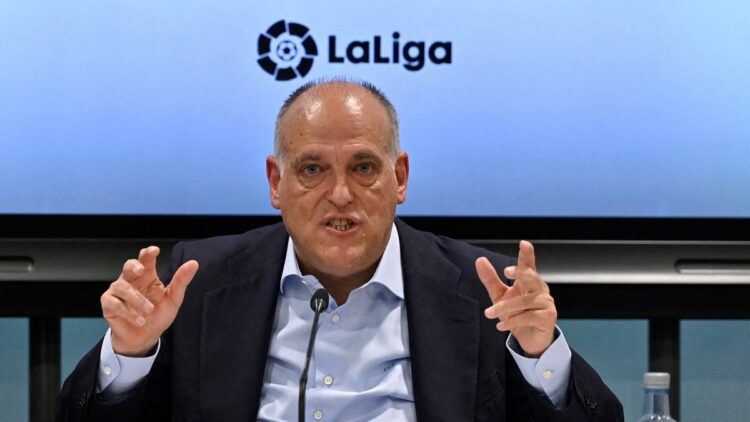 El presidente de LaLiga española, Javier Tebas.