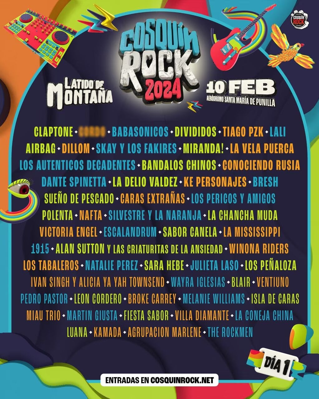Se viene el Cosquín Rock 2024: Slash, Steve Aoki, Duki, Lali y sorpresas imperdibles