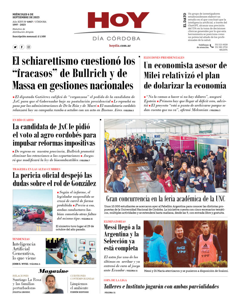 Portada 06.09.2023 Portada 06.09.2023