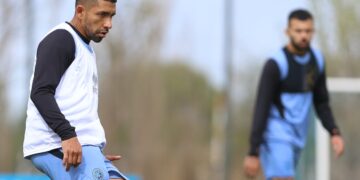 García entrenó con normalidad en Belgrano