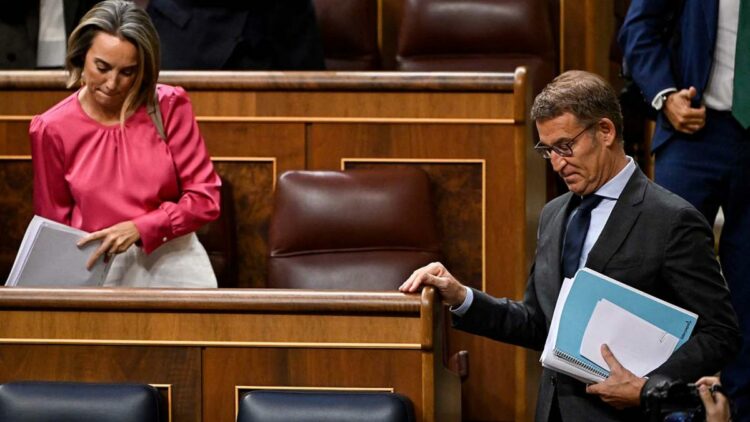 Feijóo obtuvo los previsibles 172 votos a favor procedentes de los diputados del PP, de Vox y de dos pequeños partidos.